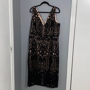 City Chic black lace midi dress in size 20 (large) NWT